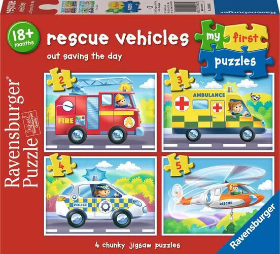 Ravensburger casse-tête Casse-tête 2-3-4-5 progressif Rescue Vehicles 4005555040644