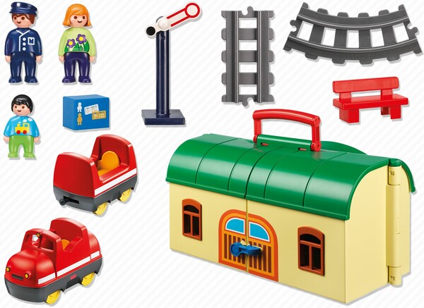 Playmobil Playmobil 6783 1.2.3 Train avec gare transportable (sep 2014) 4008789067838