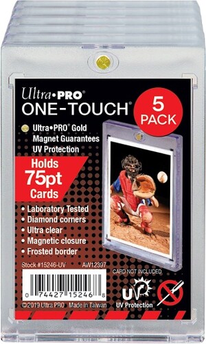 Ultra PRO Protecteurs de cartes One Touch 75pt 5-pack fermeture magnétique 2-1/2" X 3-1/2" 074427152468