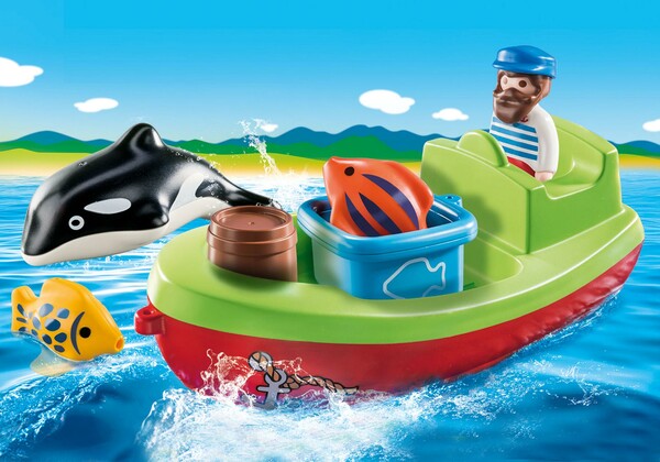 Playmobil Playmobil 70183 1.2.3 Bateau et pêcheur 4008789701831