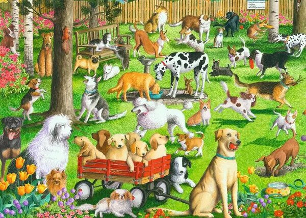 Ravensburger casse-tete Casse-tête 500 Large Au parc du chien 4005556148707