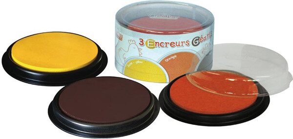 Créa Lign' Encreurs géants ronds 3# jaune-orange-marron 3760119710661