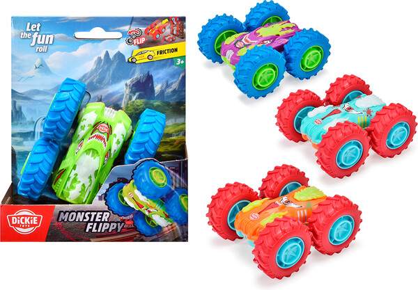 Dickie Toys dickie - véhicule à friction 10 cm monster flippy 4006333088674