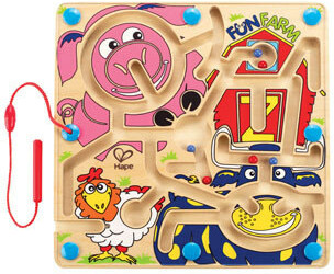 Hape Labyrinthe à billes ferme ludique en bois avec baguette aimantée 6943478003903