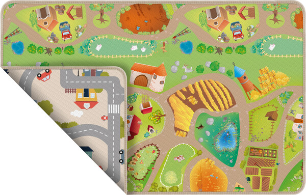 Achoka Tapis réversible Ville/ferme XPE 5414869791552