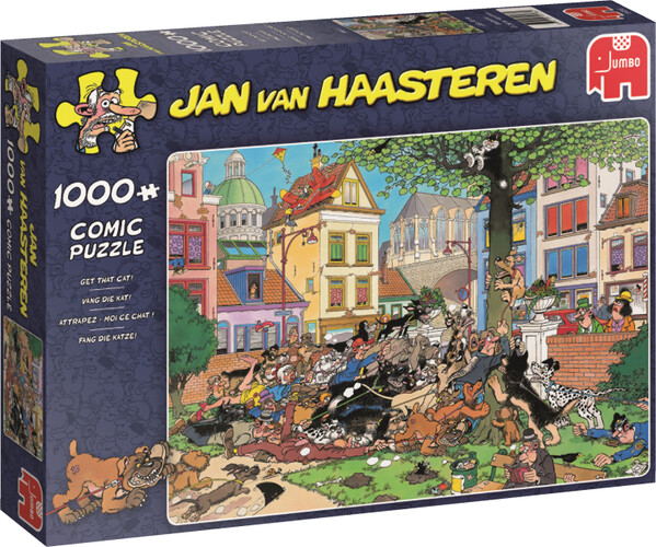 Jumbo Casse-tête 1000 Jan van Haasteren - Attrapez-moi ce chat ! 8710126190562