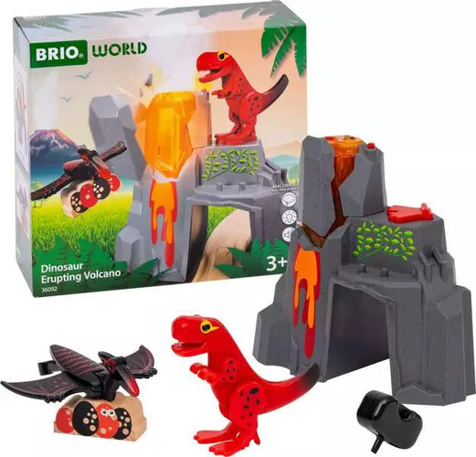 Brio Train Brio Train en bois Volcan Dinoasaure en Eruption 36092 7312350360929