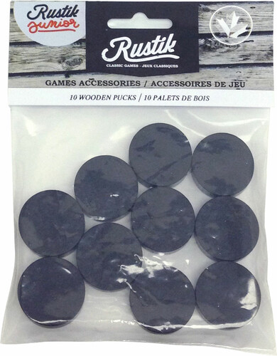 Rustik Recharge 10 rondelles/palets en bois (fr/en) (Sling puck fast / Puck pirate) 061404000225