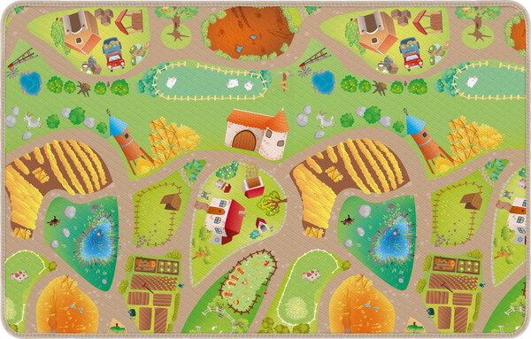 Achoka Tapis réversible Ville/ferme XPE 5414869791552