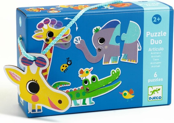 Djeco Casse-tête Duo 6x2 Articulo Animaux 3070900082625
