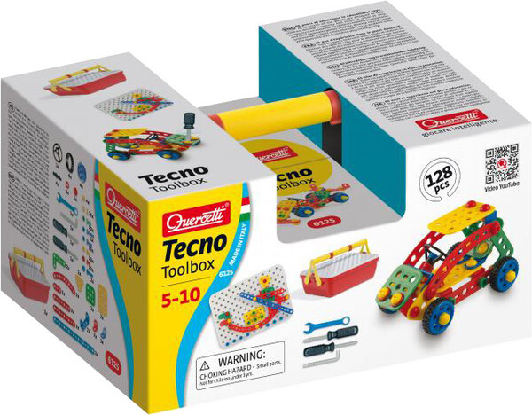 Quercetti Tecno Coffre à outils 128pcs Quercetti 6125 8007905061251