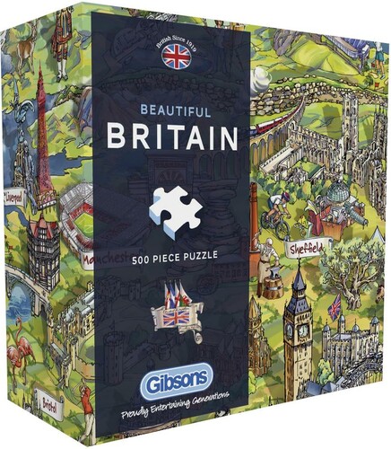 Gibsons Casse-tête 500 Carte de la Belle Bretagne, Royaume-Uni (Beautiful Britain) 5012269034301