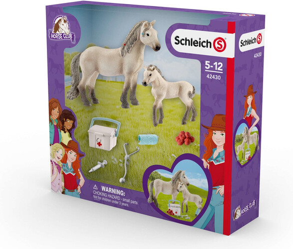 Schleich Schleich 42430 Kit de secours d'Horse Club Hannah avec jument islandaise et poulain 4059433573656