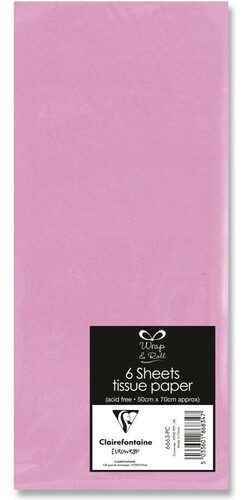 Lamarche Importation Papier de soie sachet 6 feuilles 50 x 70 cm rose 5033601868347