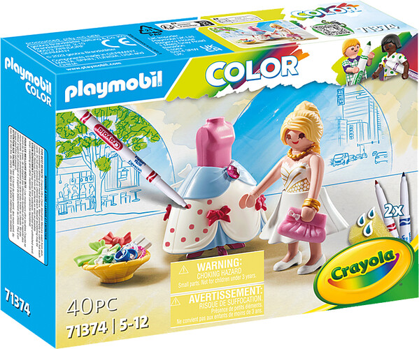 Playmobil Playmobil 71374 Couleur - Designer de défilé de mode avec vêtements et accessoires 4008789713742