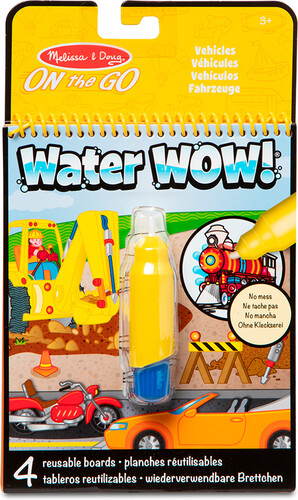 Melissa & Doug water wow - carnet d'activités réutilisable - véhicules 681147000148