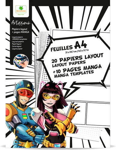 Sycomore Artissimo - 20 papiers layout et 10 pages manga 3517130013895