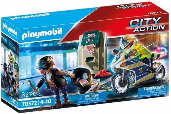 Playmobil Playmobil 70572 Policier avec moto et voleur (juillet 2021) 4008789705723