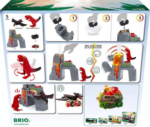 Brio Train Brio Train en bois Volcan Dinoasaure en Eruption 36092 7312350360929