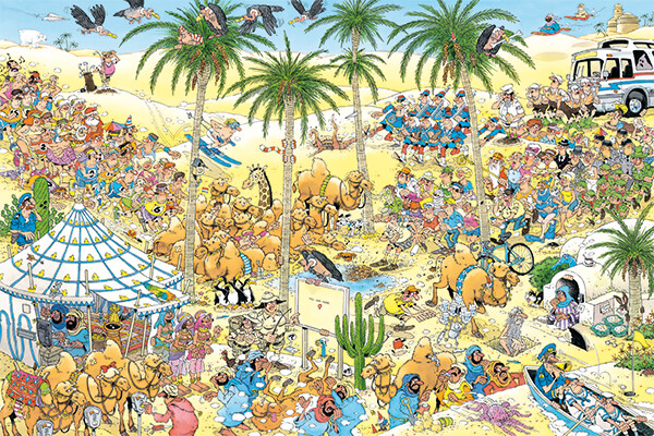 Jumbo Casse-tête 1000 Jan van Haasteren - L'oasis 8710126200483