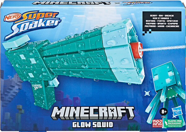 Nerf Pistolet à eau - Nerf Super Soaker Minecraft Blaster Glow squid 5010994193492