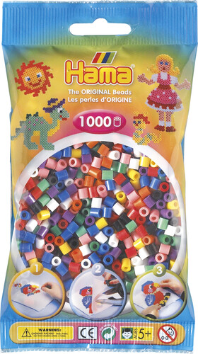 Hama Hama Midi 1000 perles couleurs mélangées de base 207-00 028178207007