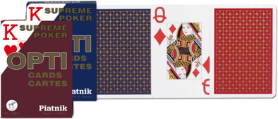 Piatnik Cartes à jouer poker 2 index opti (unité) (varié) 9001890141911