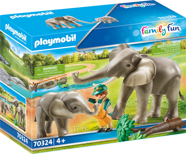 Playmobil Playmobil 70324 Elephants et soigneur (mai 2021) 4008789703248