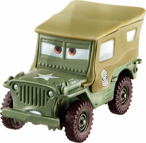Mattel Les Bagnoles 3 jeep militaire Willys Sergent (Sarge) (Cars 3) 887961537406