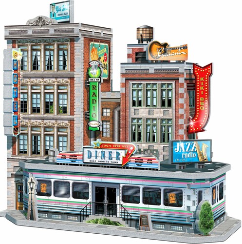 Wrebbit Casse-tête 3D Urbania - Diner -1950 (425pcs) 665541010194