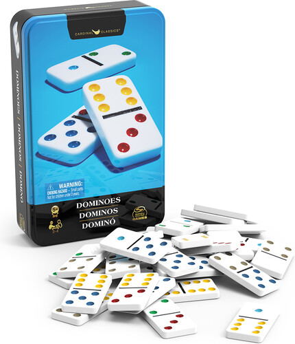 Spin Master Dominos couleurs Double 6 (d6) Boîte métal 778988437254