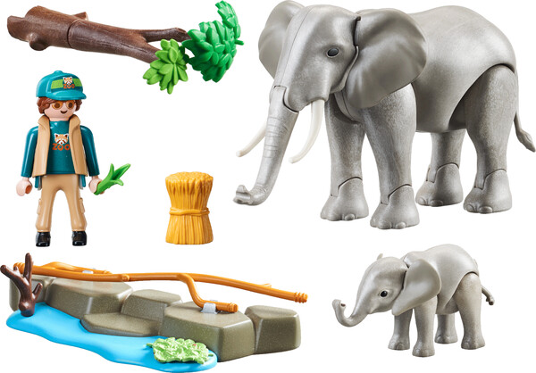 Playmobil Playmobil 70324 Elephants et soigneur (mai 2021) 4008789703248