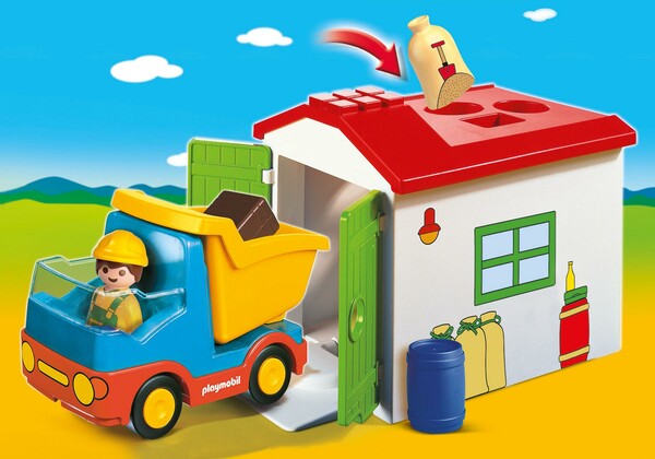 Playmobil Playmobil 70184 1.2.3 Ouvrier avec camion et garage 4008789701848
