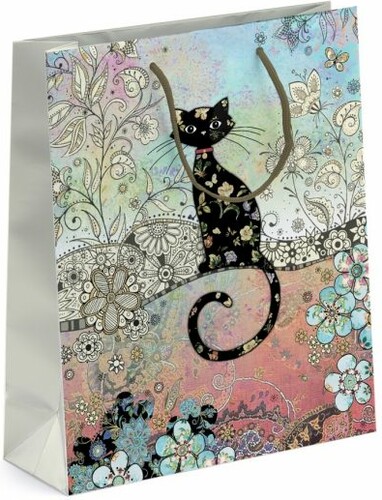 Bug Art Sac cadeau Chat noir et fleurs (13″ x 10.2″ x 5.3″) 5056053221065