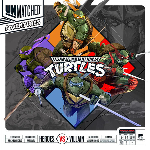 Restoration Games Unmatched (en) adventures - Teenage Mutant Ninja Turtles 857476008999