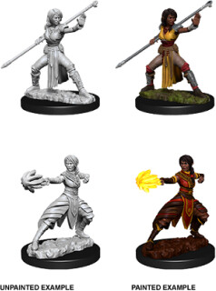 NECA/WizKids LLC Dnd unpainted minis wv10 female half-elf monk 634482738399