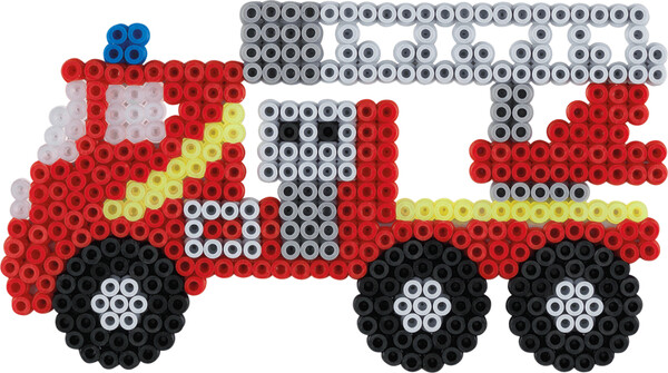 Hama Hama Midi Boîte les pompiers 2000 perles et 1 plaque 3441 028178034412