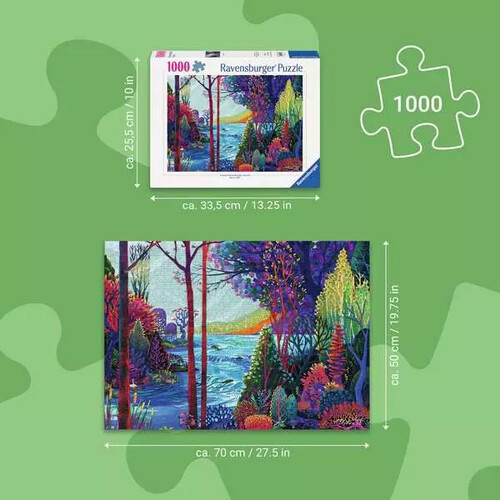 Ravensburger casse-tête Casse-tête 1000 Forêt indigo 4005555018513