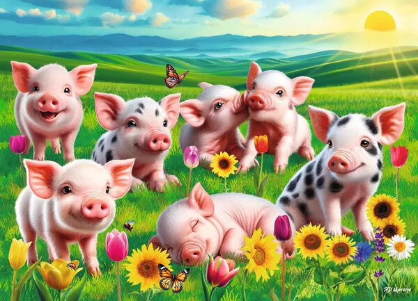 Ravensburger casse-tête Casse-tête 60 Porcelets précieux 4005555042563
