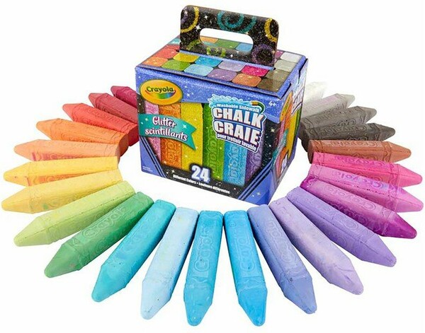 Crayola Craies de trottoir scintillantes ensemble de 24 071662518301