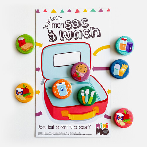 Minimo Dans mon sac à lunch (Tableau + 8 aimants) 990003400597