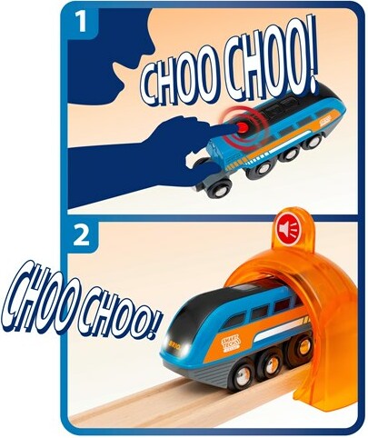 Brio Train Brio Train en bois Smart Tech sound - Locomotive à enregistreur vocal 33971 7312350339710