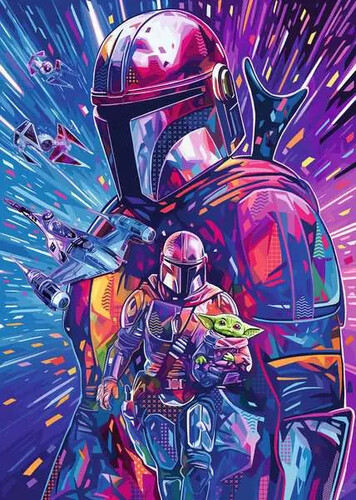 Ravensburger Casse-tête 500 Large Star Wars - The Mandalorian 4005555013396