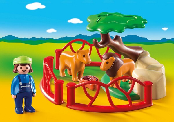 Playmobil Playmobil 9378 1.2.3 Lions et enclos 4008789093783