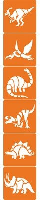 Avenue Mandarine 6 pochoirs '' dinosaures '' 3065500424494