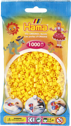 Hama Hama Midi 1000 perles jaunes 207-03 028178207038