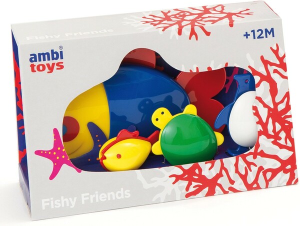 Ambi Toys Poisson de rangement et animaux flottants pour le bain 5011979573469