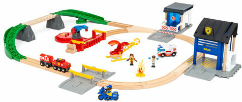 Brio Train Brio Train en bois Ensemble de train Équipe de sauvetage 36025 7312350360257
