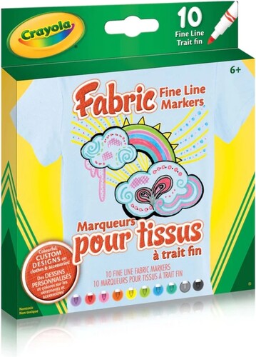 Crayola Marqueurs pour Tissus a trait fin (Bilingue) 063652791900