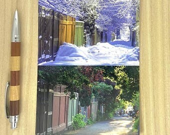 jazzkdupro Carte postale Ruelle hiver été, quartier Villeray 